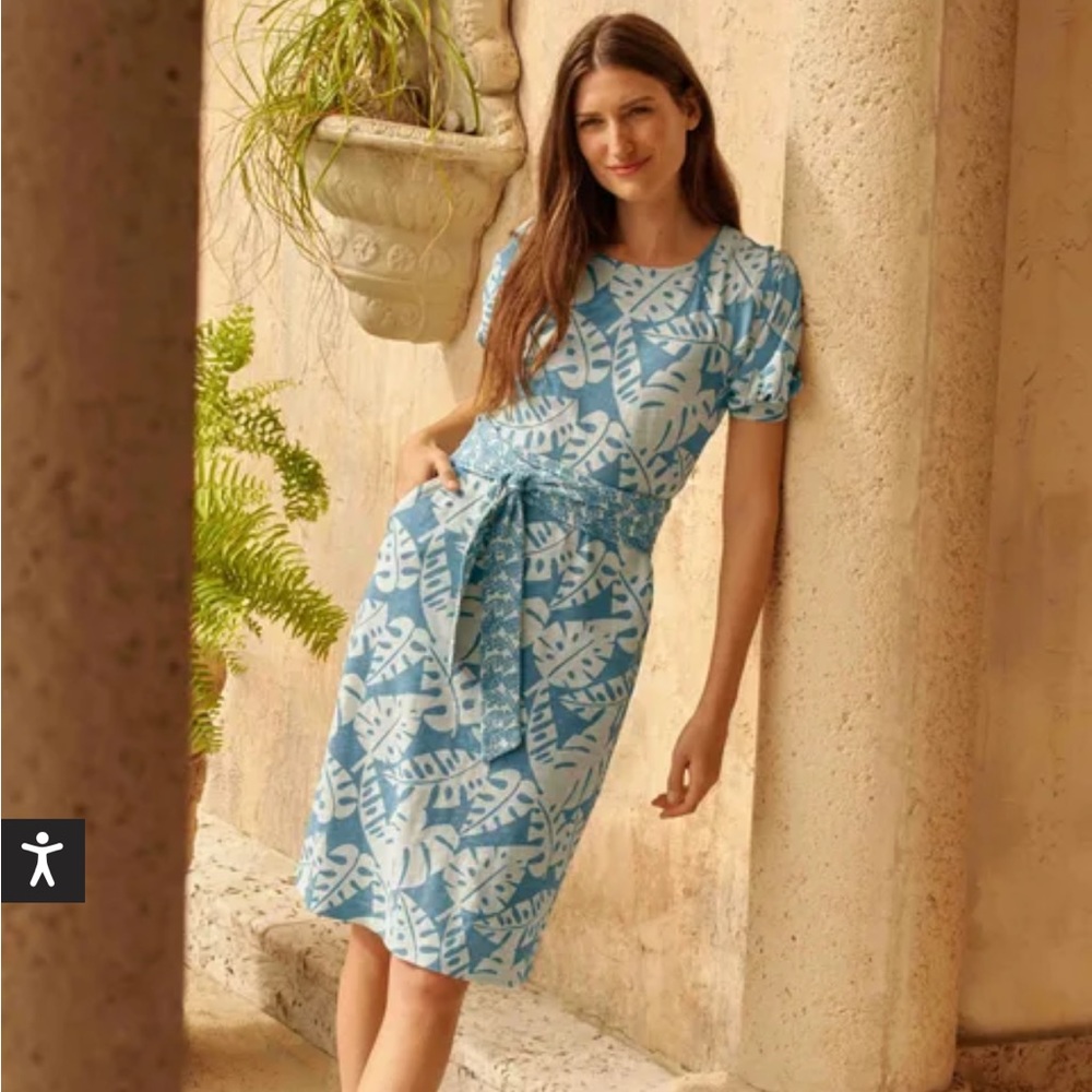 Boden Amanda belted Jersey dress 100% Cotten